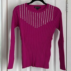 🆕 International Conceps, Rhinestone Sweater, Small